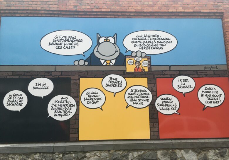 Le Chat streetart Brussels