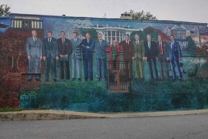 Cool mural of the last US presidents