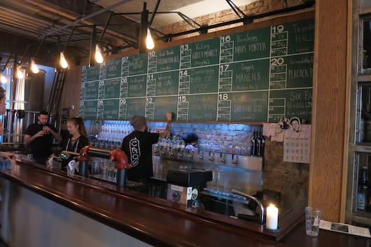 Craft beers at Crow Bryggeri