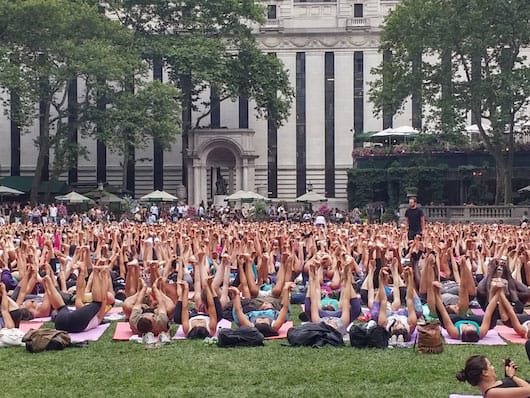 Yoga in Bryant Park
