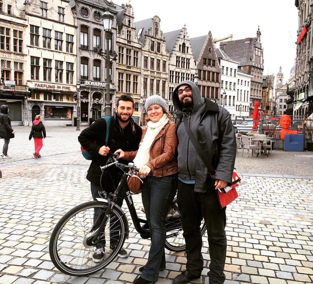 Porto Spotter Tiago (Porto) and Ivan (Rome) meeting Britt in Antwerp