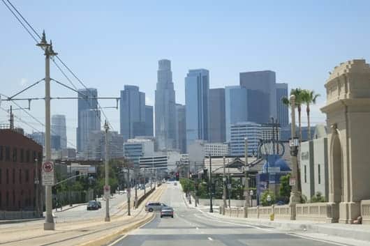 Driving into Los Angeles...