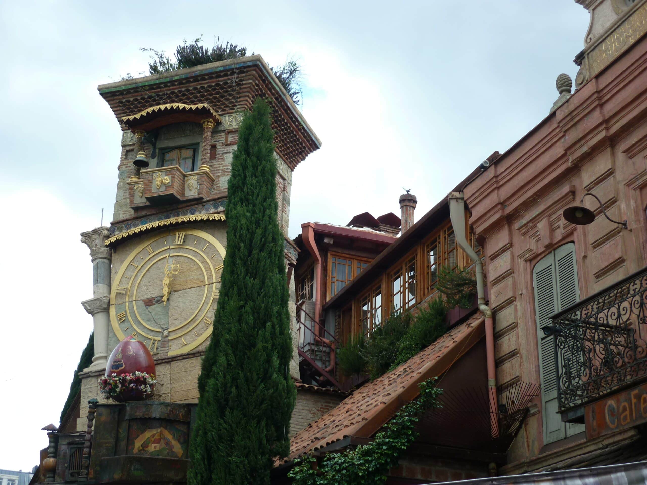 Details of the Clock Tower in Tbilisi