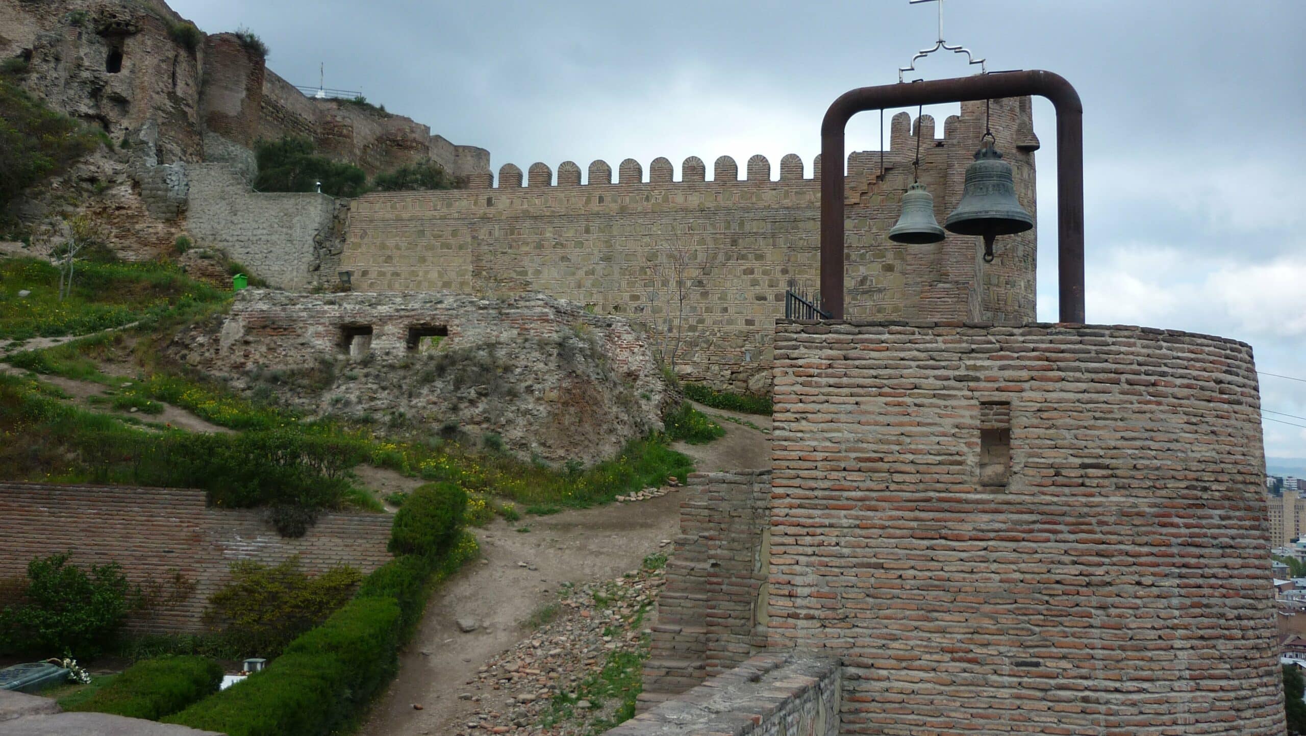 Ruins of Narikala Fortress in Tbilisi