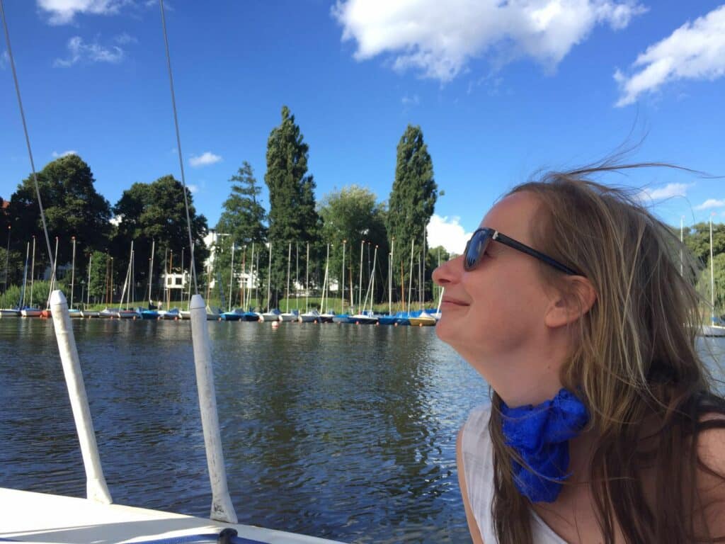 On the Alster Lake Hamburg