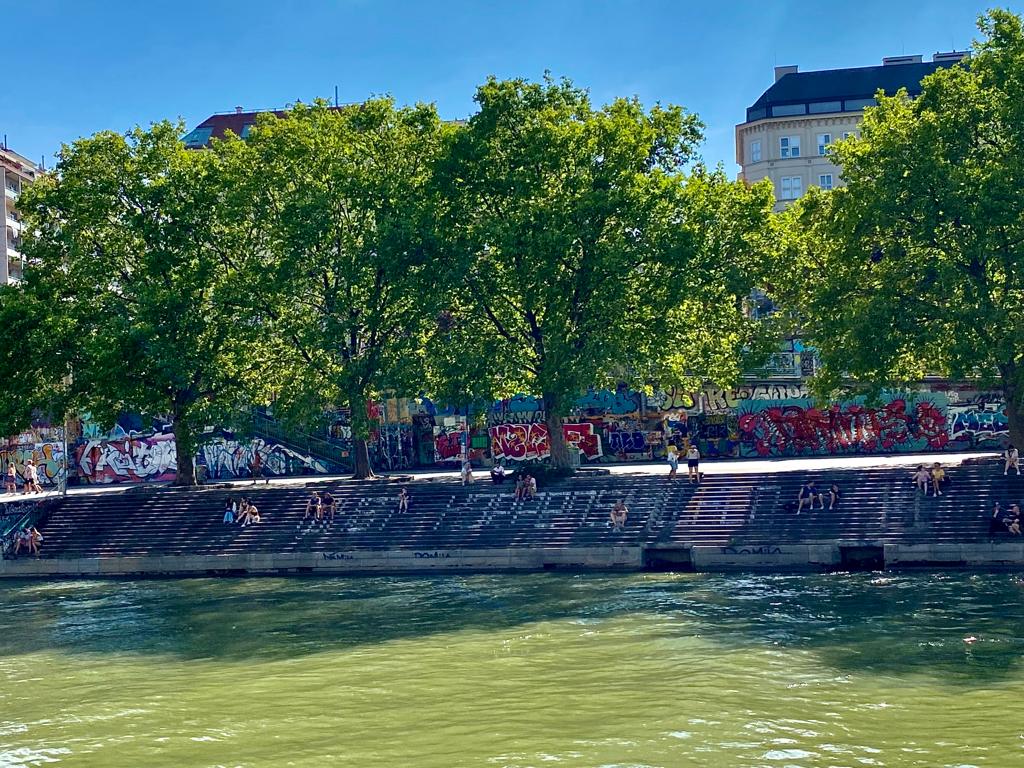Steps at the Donaukanal Vienna