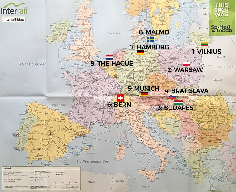 Our 10 European cities in 13 days Interrail trip!