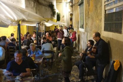 Perfect last night in Lisbon with outdoor Fado in Mouraria