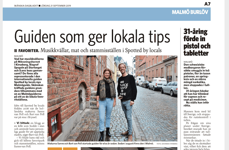 Article in Skånska Dagbladet