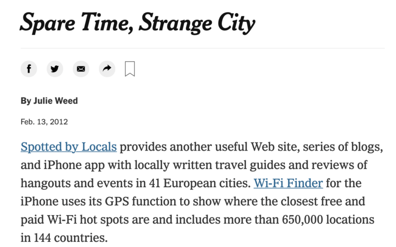 New York Times mention!